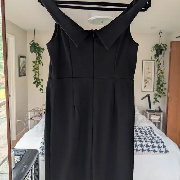 Lulus Glam Black Off-the-Shoulder Bodycon Dress Size Large - Picture 7 of 11